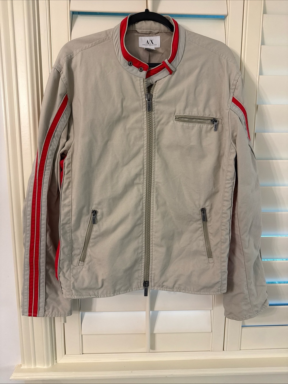 Armani Exchange Vintage/Y2K Archive Jacket with Red Stripe Accents
